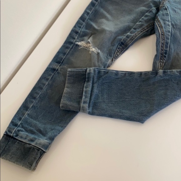 H&M distressed stretchy jean joggers - Picture 4 of 10
